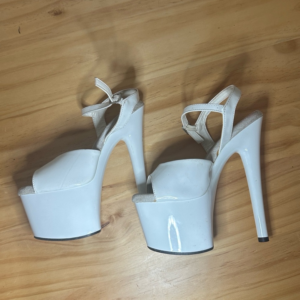 Elegant White Platform Heels